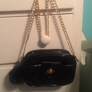 Black side purse